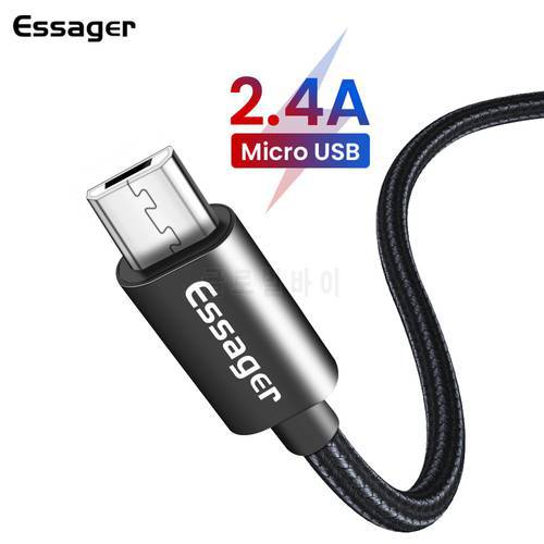 Essager Micro USB Cable Fast Charging Charger 2.4A Data Cable For Samsung S10 Xiaomi 9 Microusb Cord Android Mobile Phone Cables