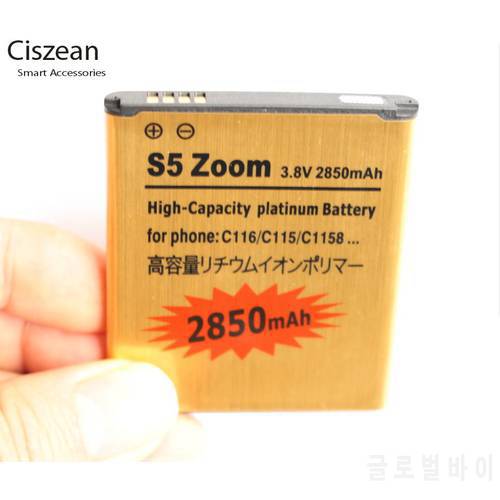 1x 2850mAh EB-BC115BBC Gold Li-ion Replacement Battery For Samsung Galaxy K Galaxy S5 Zoom C1116 C115 C1158 Bateria Batterij