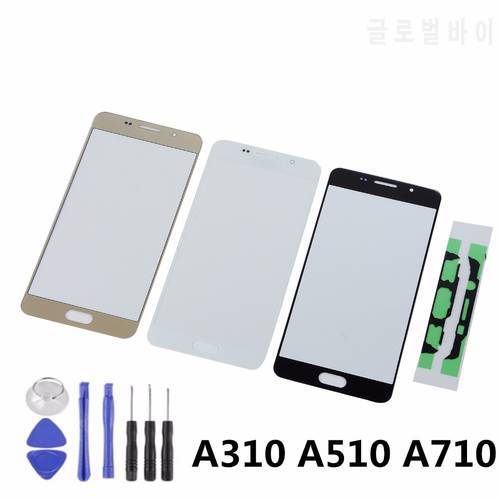 For Samsung A3 A5 A7 2016 A310 A310F A510 A510F A710 A710F Touch Screen Sensor LCD Display Digitizer Glass with Adhesive+Tools