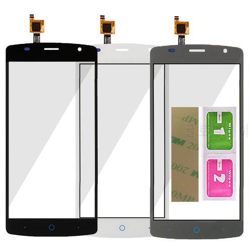 Mobile Touch Glass For ZTE Blade L5 / L5 Plus Front Touch Screen Touch Glass Panel Digitizer TouchScreen Lens Sensor Adhesive