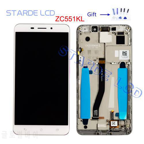 5.5&39&39 for Asus ZenFone 3 Laser ZC551KL Z01BDC LCD Display Touch Screen Digitizer Assembly with Frame Lcd Replacement with Tools
