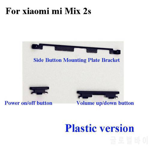 Black Plastic Side Button For Xiaomi Mi Mix 2s 2 S Switch Power On Off Button + Volume Button Ceramica Mi Mix2s Buttons Set Clip