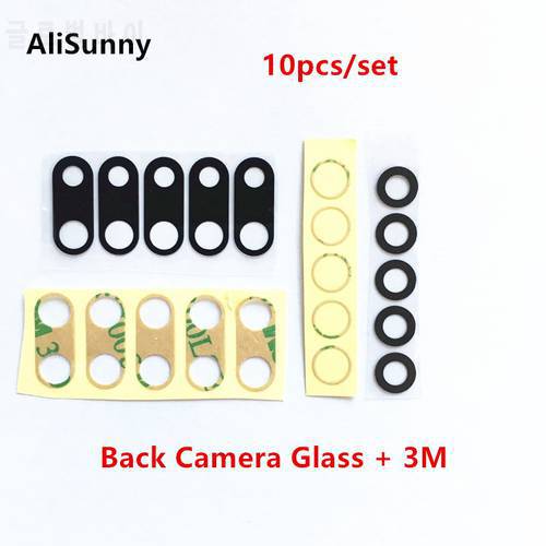 AliSunny 10pcs Back Camera Glass for iPhone 7 8 Plus 6 6S 6Plus 7Plus X XR XS Max 11 12 Rear Cover Lens 3M Sticker Holder Parts