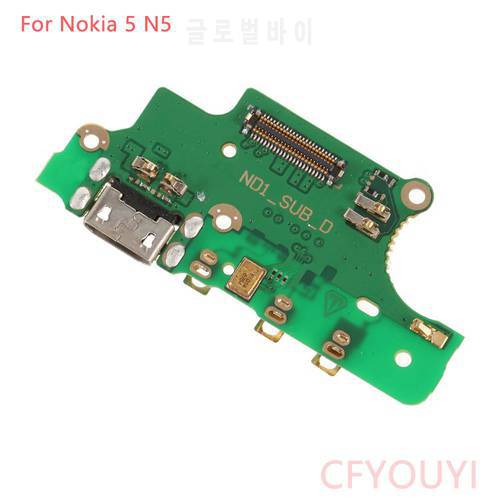 Microphone&Usb Charger Board USB Charging Port Dock Plug Jack Connector Flex Cable For Nokia 5 N5 TA-1053 TA-1021 TA-1024