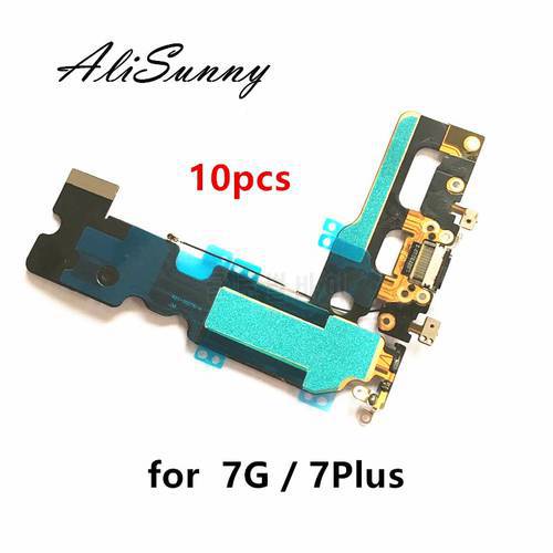 AliSunny 10pcs Charging Port Flex Cable for iPhone 7 4.7 7G 7Plus Plus USB Dock Connector Charger Replacement Parts