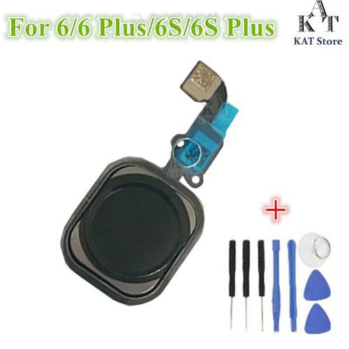 1Pcs Fingerprint Home Button Flex Cable With Rubber Gasket Sticker For iPhone 5s SE 6 6s Plus Replacement No Touch ID Gift Tools