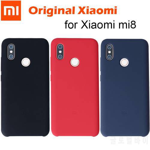 100% Original xiaomi Mi 8 Case Xiaomi Mi8 Cover anti-scratch Case hard soft Silicone fiber back cover durable rubber shockproof