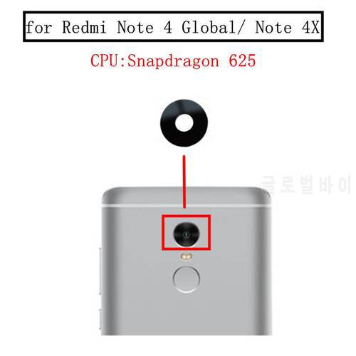 2pcs for Xiaomi Redmi Note 4 Global/Note 4X 3GB Back Rear Camera Glass Lens Main Camera Glass Lens Replacement Repair Spare Part