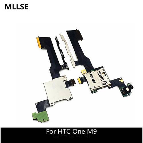 Replacement Repair Parts Power On OFF Volume Button Switch Flex Cable With SD Card Reader For HTC One M9