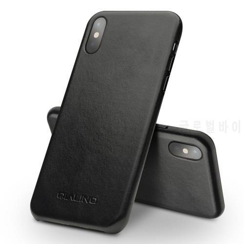 QIALINO Genuine Leather Kangaroo skin Protective Back Case for iPhone X / 10 Luxury Ultrathin Phone Cover for iPhone X 5.8 inch
