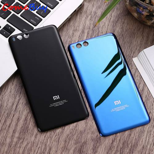 NEW Back Glass Cover For Xiaomi Mi6 Mi 6 Battery Cover Rear Glass Door Housing Case+Camera Lens Replacement Parts Transparent
