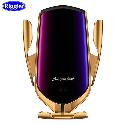 Automatic 10W Car Wireless Charger type C forHuawei mate30 pro forSamsung S10+ Qi Infrared Induction Car Phone Holder