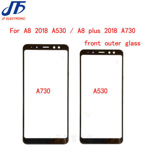 10Pcs/Lot Touch Screen Panel LCD Front Outer Glass Lens For Samsung Galaxy A8 Plus 2018 A530 A730 A810 Star With OCA Glue
