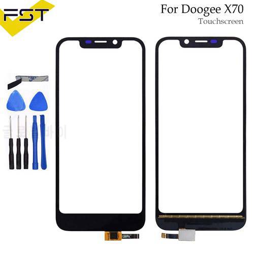 black color For Doogee X70 Touch Screen Touch Panel Sensor Cell phone Accessories +Tools