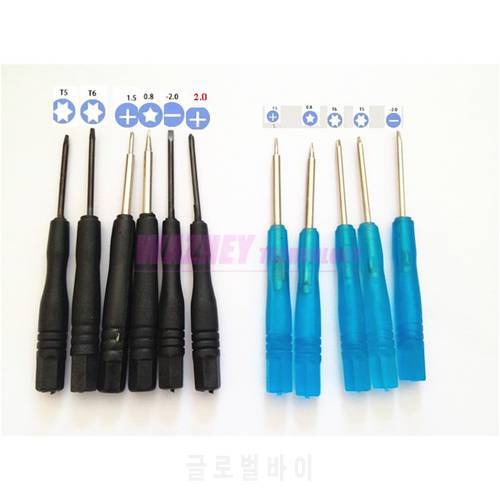 1000pcs 0.8mm 5-point star Plum Cross Slotted Screwdriver Repair Opening Tool For iphone samsung T5 T6 +1.5 -2.0 Y0.6 *0.8 T3