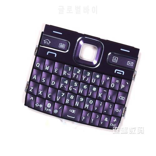 Purple Color New Housing Main Function Keyboards Keypads Buttons Cover For Nokia E72 , Free Shipping with tracking