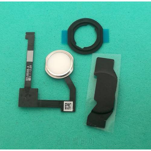 1set- 5set Home Button Flex Cable Assembly + Home Key Rubber Gasket and Spacer Holder For iPad 6 Air 2 A1566 A1567 with Tracking