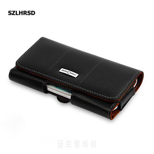 SZLHRSD Retro Genuine Leather Waist Belt Clip Pouch Cover For ASUS ROG Phone ZS600KL Case for Xiaomi Mi 8 Oukitel K10 Phone Bag