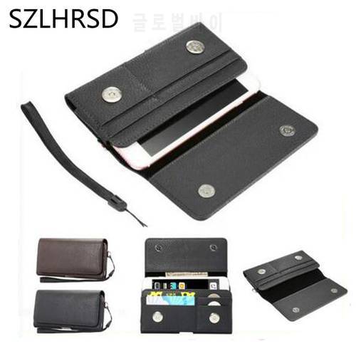 SZLHRSD Men Belt Clip Leather Pouch Waist Bag Phone Cover for Huawei Mate SE Y5 Y6 Y9 y7 2018 Phone Cases Cell Phone Accessory