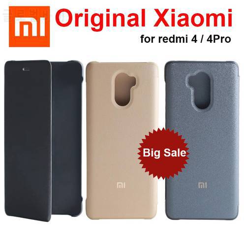 Original Xiaomi Redmi 4 Pro Flip Case cover Leather PU + PC xiaomi redmi 4 cellphone protector