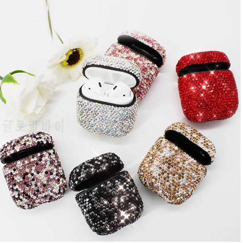 Luxury Diamond Crystal Case for Apple AirPods Case Accessories Wireless Bluetooth Earphone Protective Cover Bag Shell Girl Case