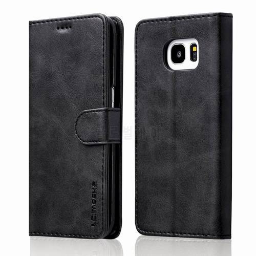 For Samsung Galaxy S7 Edge Case Leather Flip Cover Samsung S7 Edge Case Luxury Wallet Magnetic Book Mobile Cover For Samsung S 7