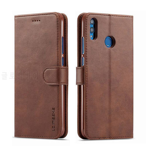 Cases For Honor 8X 9X Cover Case Luxury Vintage Magnetic Closure Wallet Flip Plain Leather Phone Bags For Huawei Honor 8 X Coque