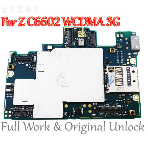 Full Work Original Unlock Motherboard Electronic Panel For Sony Xperia Z L36h C6602 WCDMA 3G Logic Circuit Global Firmware