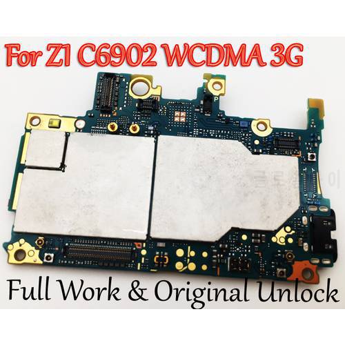 Full Work Original Unlock mainboard For Sony Xperia Z1 L39h C6902 WCDMA motherboard Logic Circuit Electronic Panel