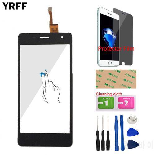 YRFF Touch Panel Touch Screen Digitizer Glass Phone Touchpad Sensor For Oukitel K4000 Pro Tools Free Protector Film + Adhesive