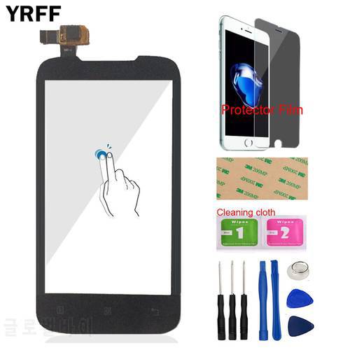Mobile Phone For Lenovo A369 A369i Touch Screen Digitizer Sensor Front Panel Outer Glass Lens Repair + Protector Film Adhesive