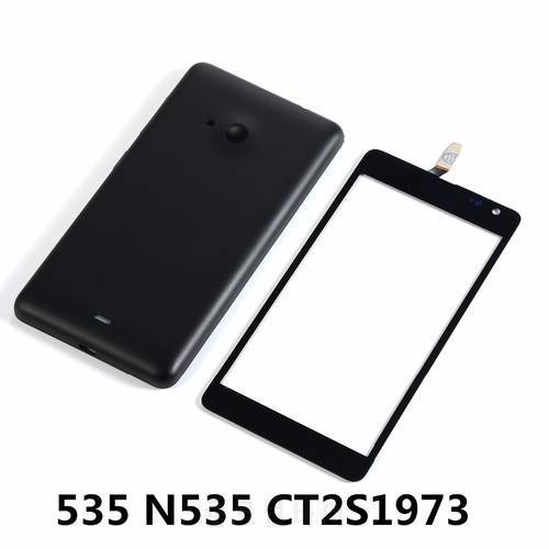 For Microsoft Nokia Lumia 535 N535 CT2S1973 Touch Screen Digitizer Panel Glass+Battery Back Cover With Power Volume Buttons