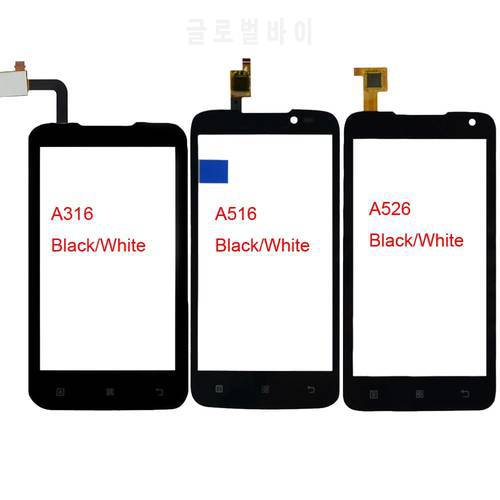 Mobile Phone Touch Screen For Lenovo A316 A316i A516 A526 Touch Front Glass Screen TouchScreen Digitizer Panel Sensor Adhesive