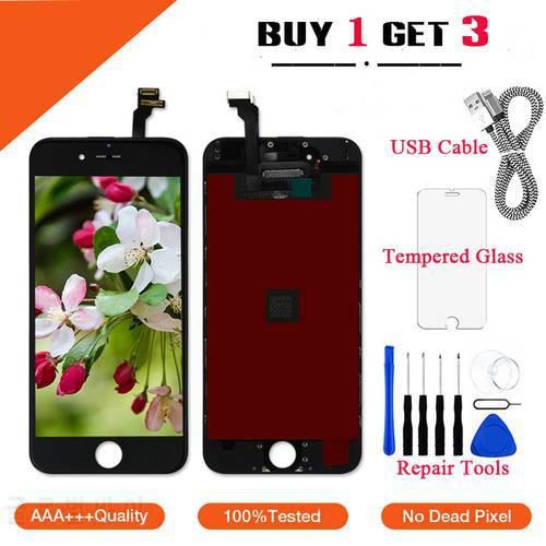 AAA+++ For iPhone 6 6S 7 LCD Display Pantalla For iPhone 5 5S 5C Touch Screen Assembly Display Replacement 100%Tested Tianma LCD