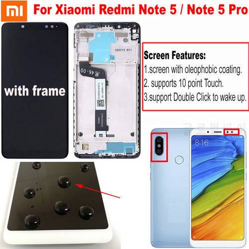 Original Working For Xiaomi Redmi Note 5 Pro Note5 LCD Display Touch Panel Screen Digitizer Assembly With Frame Glass Sensor