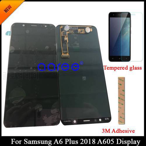 Tested Grade AMOLED LCD Display For SAMSUNG A6 Plus 2018 A605 LCD for Samsung A6 Plus 2018 LCD Screen Touch Digitizer Assembly