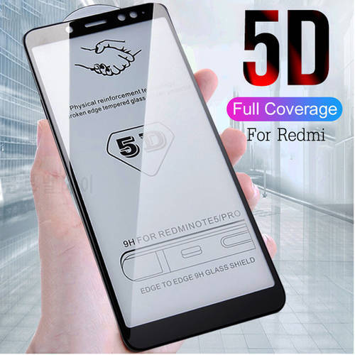 2pcs 5D Full Cover Tempered Glass For Xiaomi Redmi 5 Plus Redmi Note 5 6 7 Pro Screen Protector For Redmi 4X 6 Protection Glass