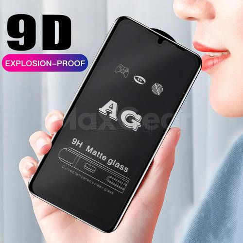 9D Matte Frosted Tempered Glass For Xiaomi Mi 10T Lite Poco X3 F2 M2 A3 Redmi Note 8 9 Pro 9S 9A 9C 9T 9i Full Screen Protector