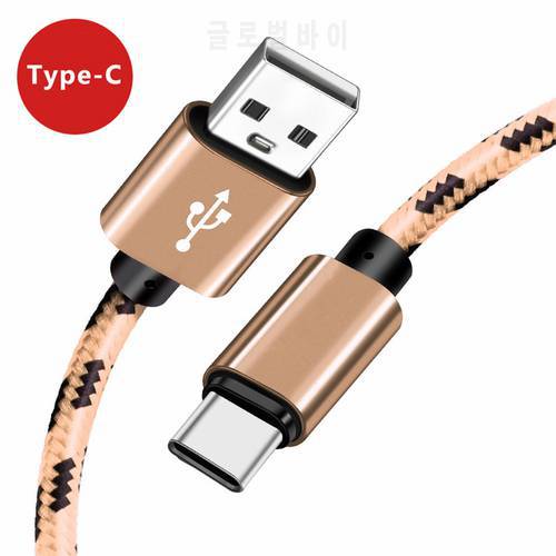 USB C For Samsung Galaxy Tab S10 A51 Note 10 20 OnePlus 7 9r Honor 20 9 2.1A Fast Charger 3M Nylon Cord USB Type C Data Cable