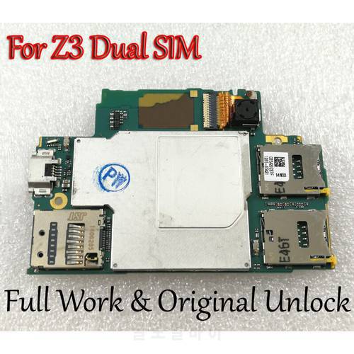 Full Work Unlock Mobile Electronic Panel Motherboard Circuits Flex Cable For Sony Xperia Z3 D6633 D6683 MB Plate