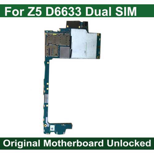 HAOYUAN.P.W Original Unlocked Mainboard Motherboard flex Circuits Cable For Sony Xperia Z5 Dual SIM E6633