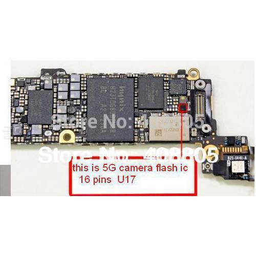 10pcs/lot for iPhone 5 5G I5 U17 camera flash light control IC chip 16pins on logic board fix part