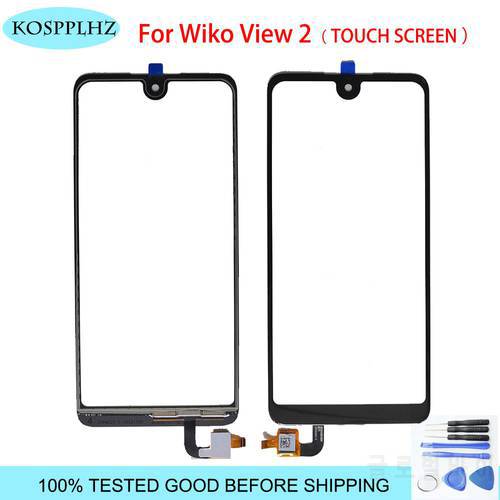 ORIGINAL front outer glass For wiko view 2 Touch Screen Panel Lens Replacement view2+ Tools +adhesives