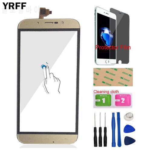 YRFF 5.5 inch Mobile Phone Touch Screen Panel Touchscreen For UMI Rome X Digitizer Panel Glass Protector Film Free Adhesive