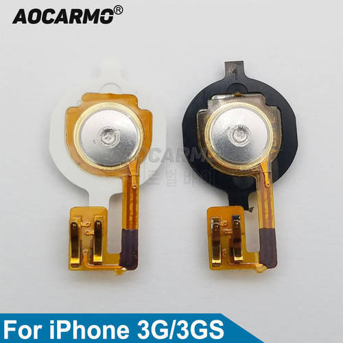 Aocarmo Main Home Button Key With Flex Cable For iPhone 3G 3GS Black/White Replacement
