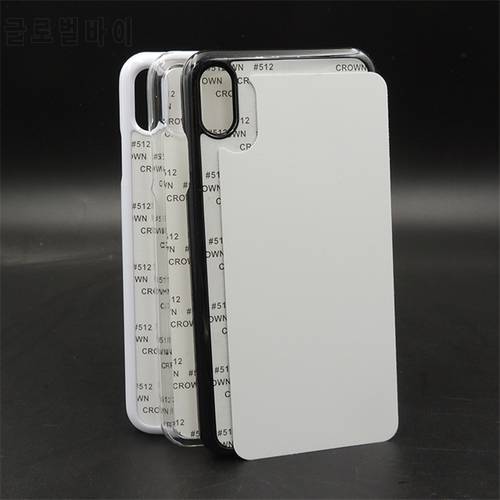 Customerized 2D Sublimation Blank Plastic Case Hard Cover For iPhone X XR Xs 11 Pro Max Aluminium Heat Transfer 10pcs