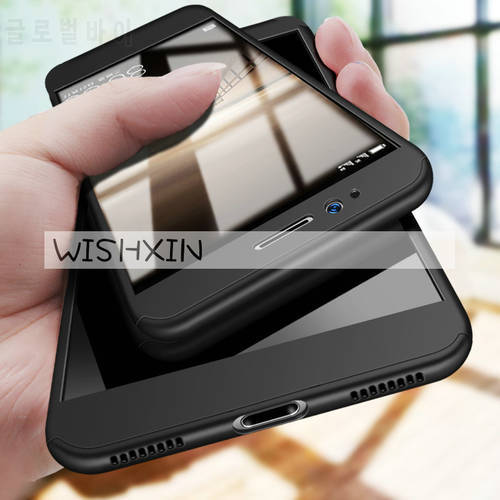 Case For Huawei P8 Lite 2015 Case 360 Degree Full Cover Cases For Funda Huawei P8 Lite P8lite ALE-L21 ALE L21 Tempered glass