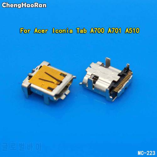 ChengHaoRan 2-10PCS For Acer Iconia Tab A700 A701 A510 New Micro USB Jack Connector Charging Port Socket Power Plug Dock 17pin
