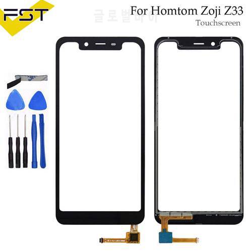 Touch Screen Sensor For Homtom Zoji Z33 Touch Repair Parts Touch Panel Sensor Glass Lens for zoji z6 z7 sensor phone glass+Tools