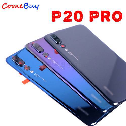 Comebuy Clear Glass For Huawei P20 Pro Battery Cover Back Glass Rear Housing Glass Panel Case Replacement+Adhesive Sticker